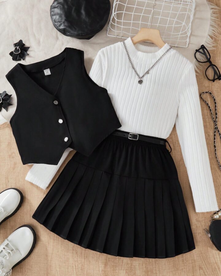set de falda con chaleco