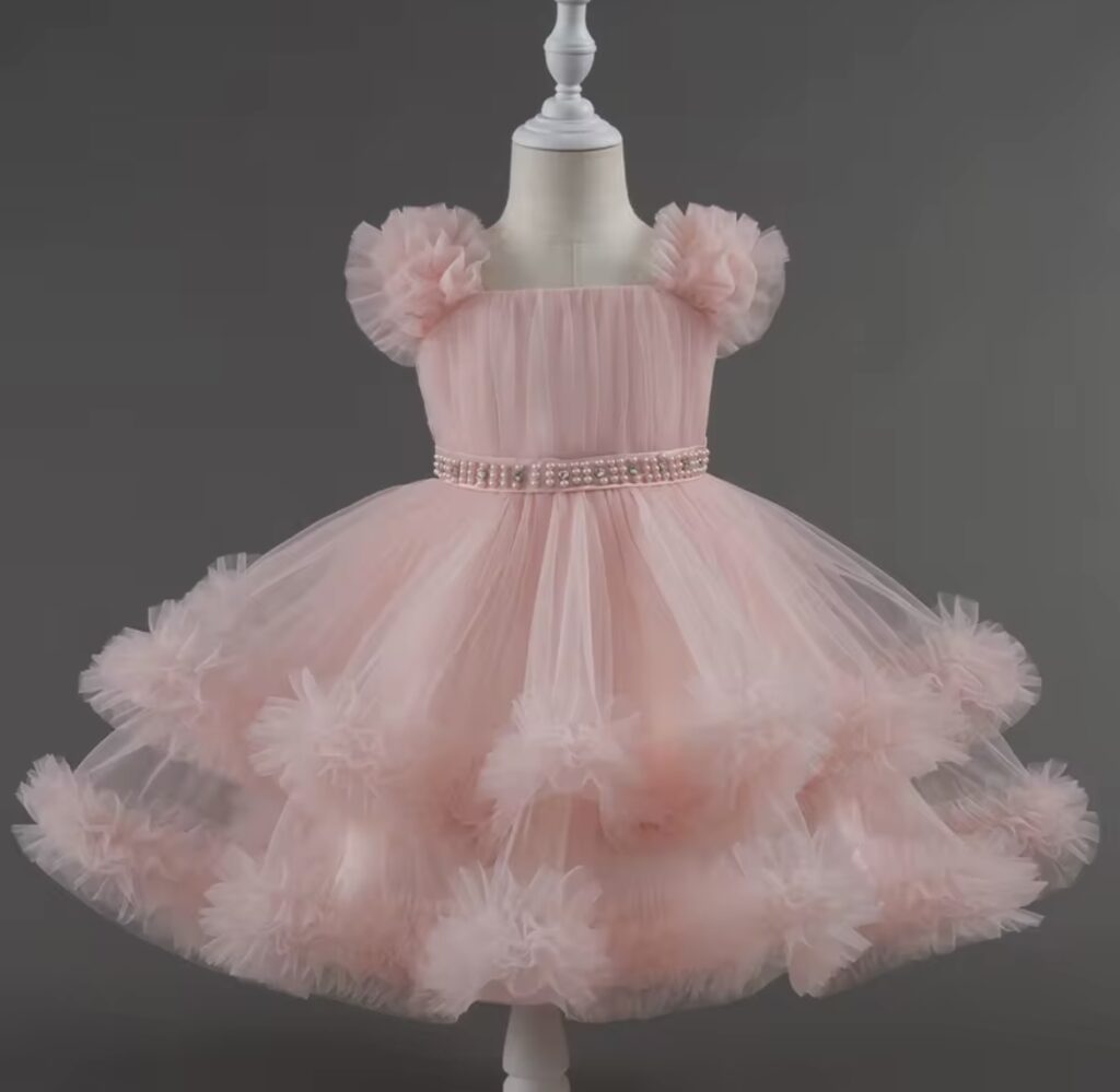 Vestido Fiesta Pompones de Tul