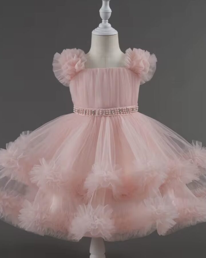 Vestido Fiesta Pompones de Tul