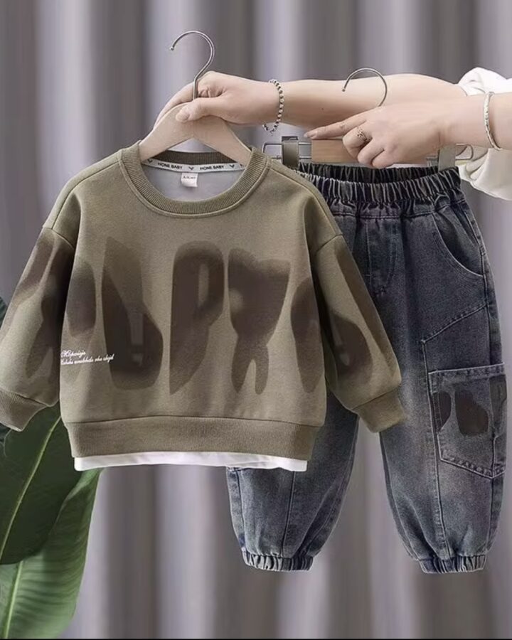 conjunto estilo coreano sueter + jeans