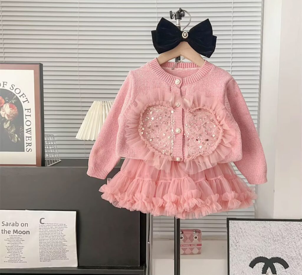 Conjunto Corazón de Tul & Lentejuelas