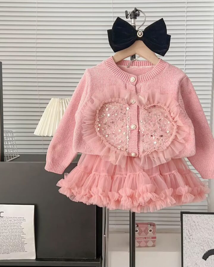 Conjunto Corazón de Tul & Lentejuelas