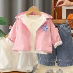 Foto 2 de Conjunto 3Pcs Chaqueta Orejitas y Jean