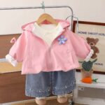 Foto 1 de Conjunto 3Pcs Chaqueta Orejitas y Jean